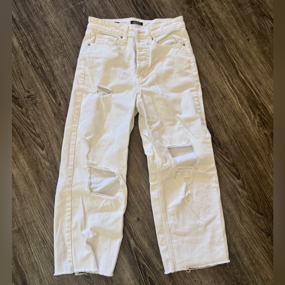 Wild Fable Highest Rise Straight white distressed jeans
